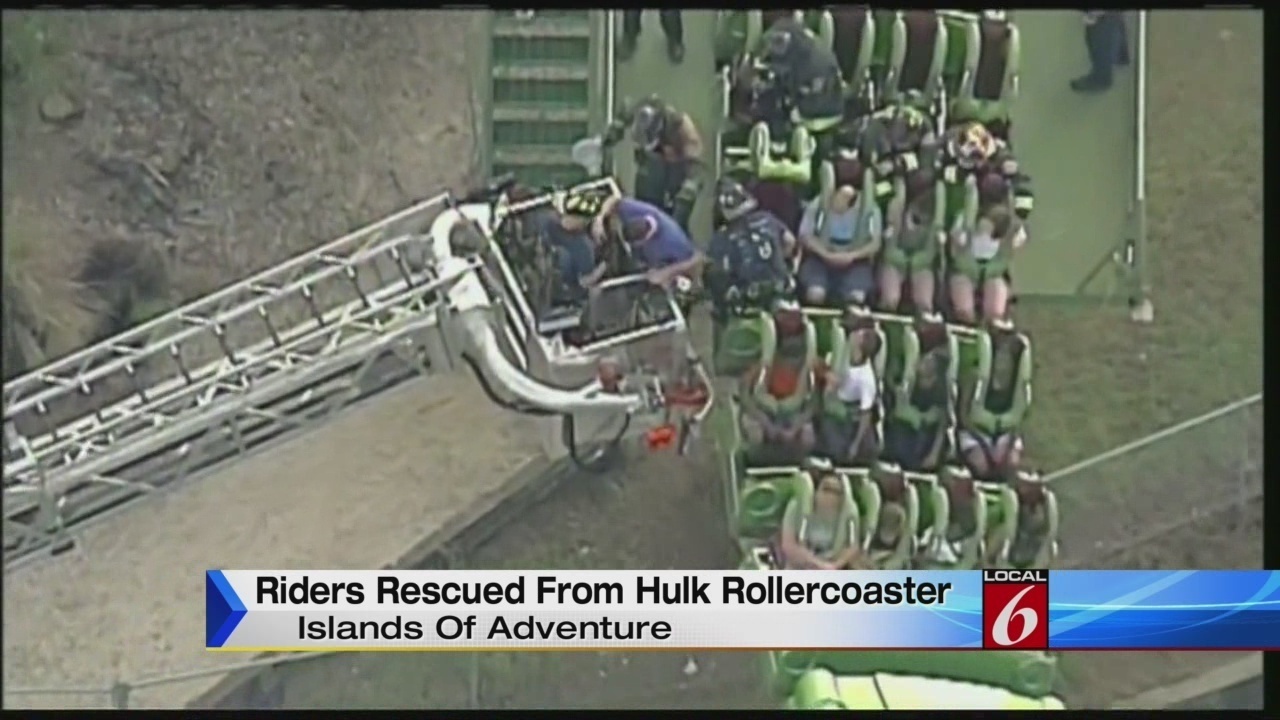 Riders rescued from roller coaster at Universal Orlando