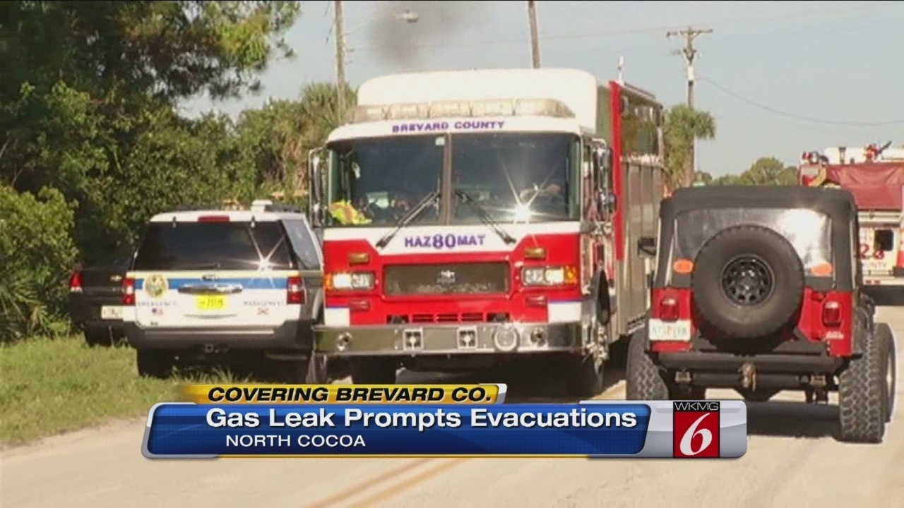Gas leak prompts evacuations in North Cocoa