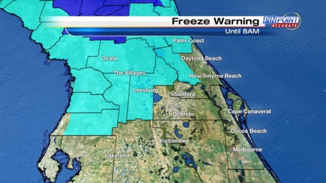 Freezing temperatures hit Central Florida