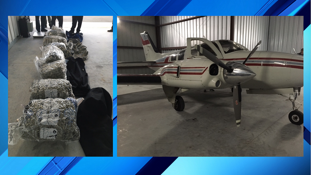 Nearly 200 pounds of pot found on airplane