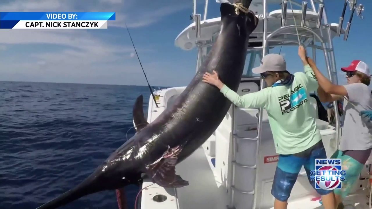 Fishing captain catches 757pound swordfish in Florida Keys